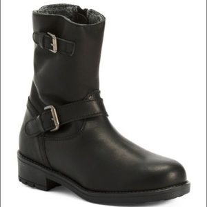 COPY - NIB- Enzo Tesoti- Dbl. buckle-Leather Boots- fur lined-kids size 1